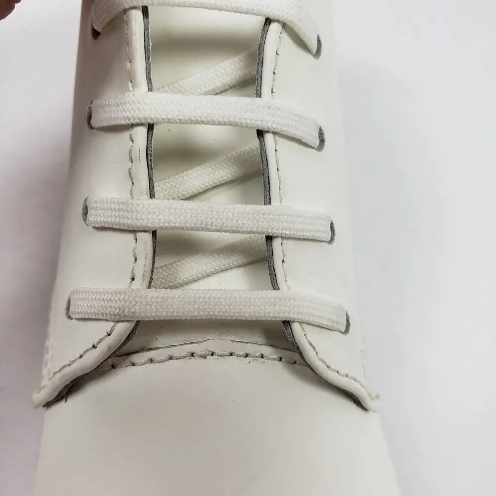 Josmo Walker Unisex Baby Size 6.5 White Genuine Leather First Walker Infant Shoe